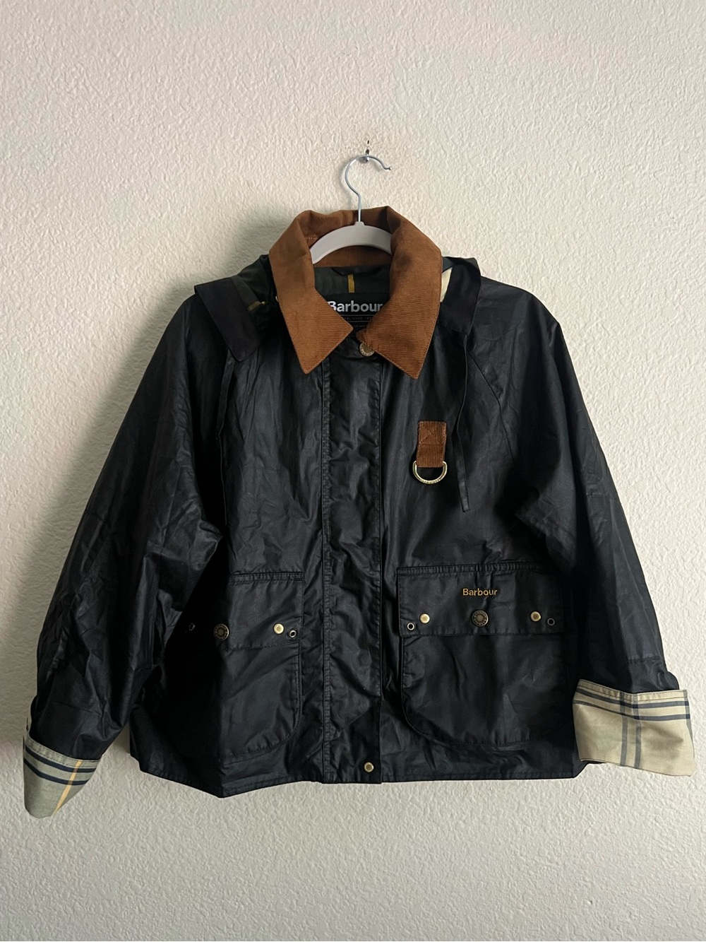 Barbour ERMA Black Lightweight WAX Jacket US 6 CURRENT $500 - Picture 10 of 11